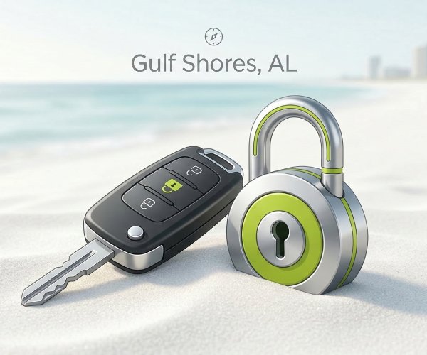 Professional locksmith services in Gulf Shores AL with car key and lock